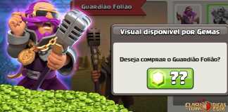 Skin do Guardião Folião disponível para comprar com Gemas