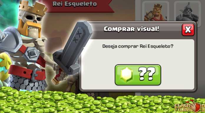 Skin do Rei Esqueleto disponível para comprar com Gemas