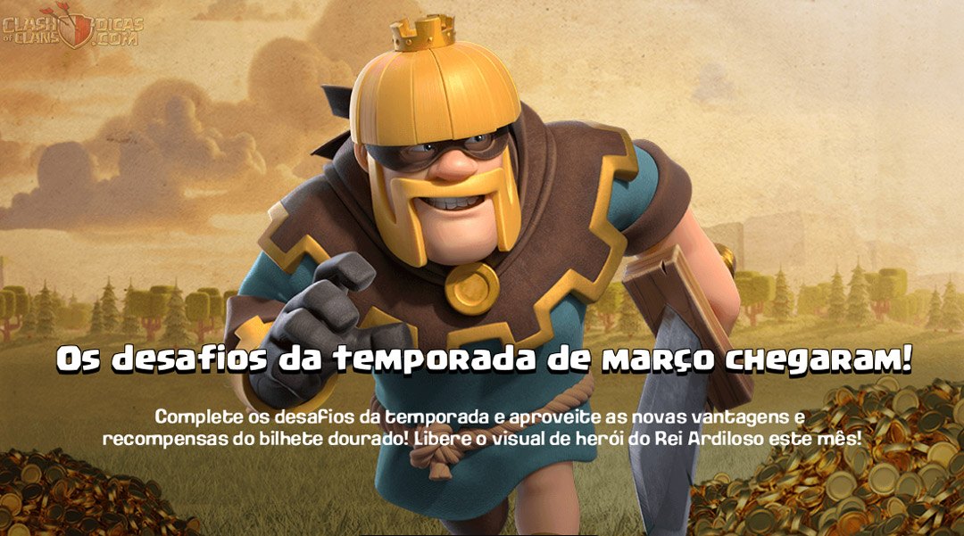 Rei Ardiloso – Skin do Bilhete Dourado de Março/2021 - Clash of Clans Dicas