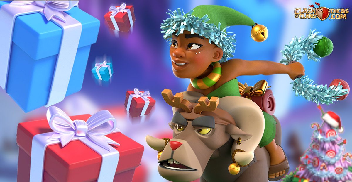 Evento Cookies Caóticos: Consiga a Skin do Rei de Biscoito, Equipamento  Épico e Tropas Temáticas de Natal - Clash of Clans Dicas