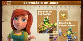 Calendário de Julho: Temporada dos Goblins Saqueadores, Skins Temáticas e eventos