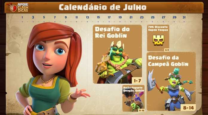 Calendário de Julho: Temporada dos Goblins Saqueadores, Skins Temáticas e eventos
