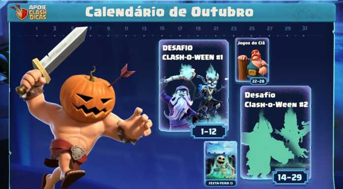 Calendário de Outubro: Clash-O-Ween com Desafios Especiais, Skins Temáticas e Mais Clash-O-Ween: Confira os Eventos de Outubro no Clash of Clans
