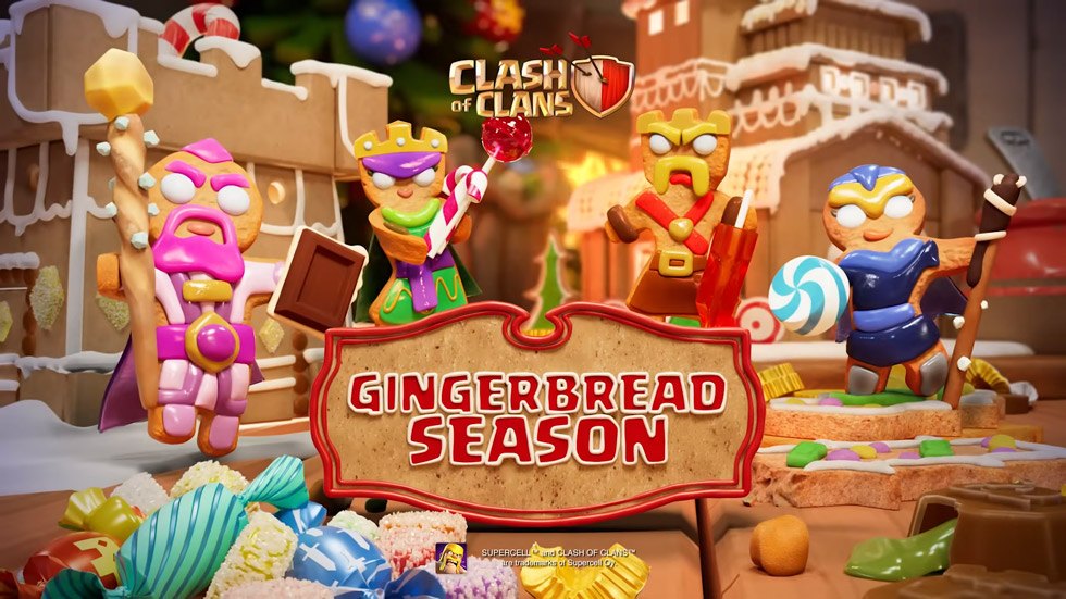 Evento Cookies Caóticos: Consiga a Skin do Rei de Biscoito, Equipamento  Épico e Tropas Temáticas de Natal - Clash of Clans Dicas