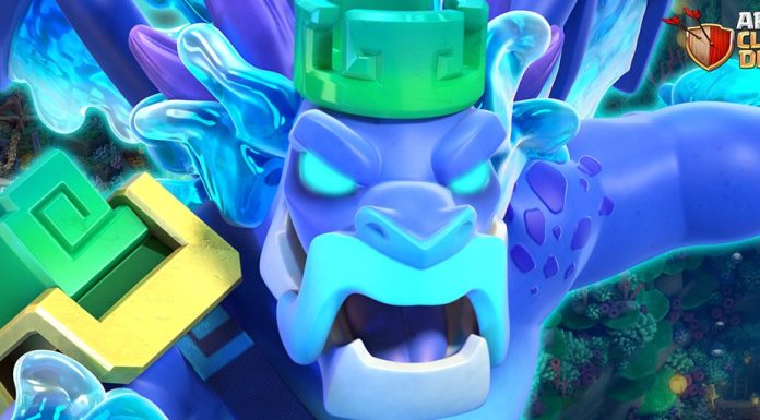 Rei Dragão: Adquira a Nova Skin do Conjunto do Dragão Azul na Loja! Rei Dragão no Clash of Clans