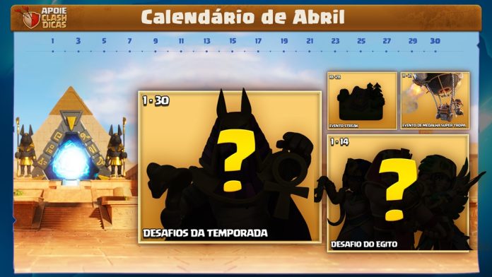 Abril 2024 no Clash of Clans: Eventos, Desafios e Skins do Egito!