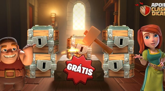 Resgate! 5x Baús GRÁTIS da Caça ao Tesouro com várias recompensas! Caça ao Tesouro no Clash of Clans: Resgate 5 Baús Grátis Agora!