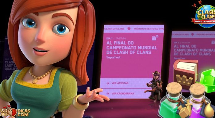 Gemas, Itens Mágicos, Minérios e Livro Grátis – Acompanhe as Finais do Mundial 2024 e Ganhe Recompensas! Assista às Finais de Clash of Clans e Ganhe Gemas, Itens Mágicos e Mais!
