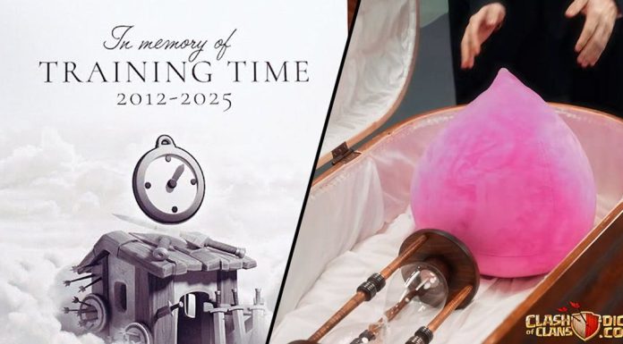 Equipe do Clash of Clans faz funeral do “Tempo de Treinamento” – Um mês sem ter que treinar tropas! Funeral do Tempo de Treinamento