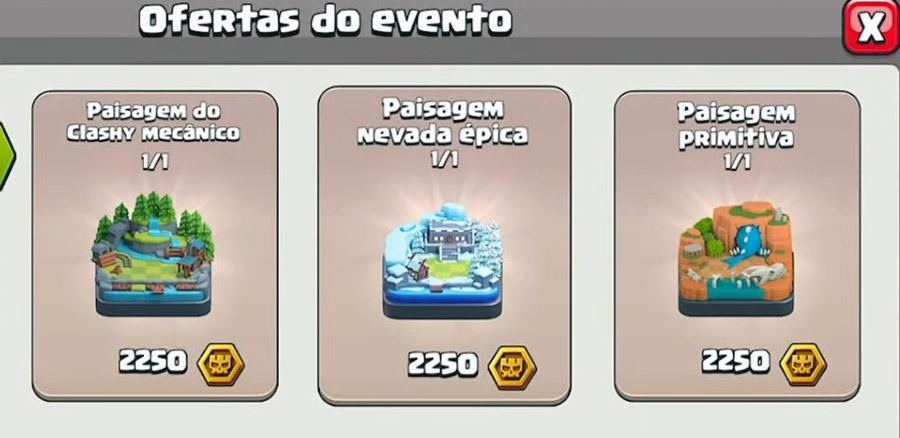 Paisagens disponíveis na loja Comprar paisagens com medalhas