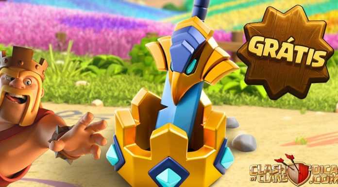 Decoração Grátis! 🗡️👑 Resgate Agora a Espada da Justiça Espada da Justiça Grátis no Clash of Clans! Resgate Agora