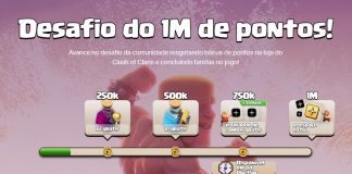Desafio do 1 Milhão de Pontos na Supercell Store de Clash of Clans – Pegue Itens Mágicos Grátis! Desafio do 1 Milhão de Pontos: Itens Grátis no Clash!