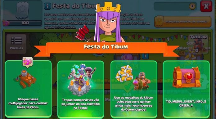 Evento de Medalhas “Festa do Tibum” – Novo Equipamento, Minérios e Decorações temáticas de Aniversário, Festa do Tibum chegou no Clash