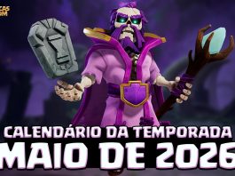Calendário de Eventos da Temporada Reino dos Esqueletos – 💀🔥 Maio 2026 Eventos Temporada Reino dos Esqueletos: CWL, Jogos do Clã e Mais