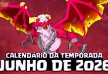Calendário de Eventos da Temporada Fúria Anime – ⚔️🔥 Junho 2026 Calendário de Eventos de Junho 2026 no Clash of Clans: Fúria Anime