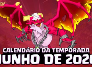 Calendário de Eventos da Temporada Fúria Anime – ⚔️🔥 Junho 2026 Calendário de Eventos de Junho 2026 no Clash of Clans: Fúria Anime