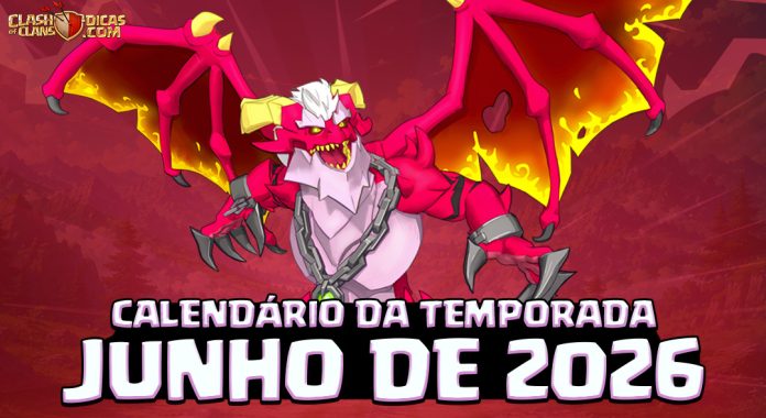 Calendário de Eventos de Junho 2026 no Clash of Clans: Fúria Anime