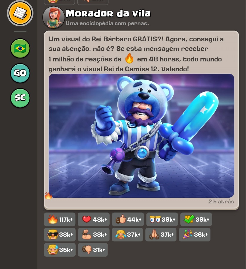 Praça Central do Chat Global Clash of Clans