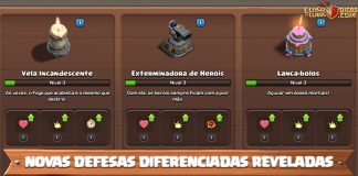 Novo ciclo de Defesas Diferenciadas: Lança-bolos, Exterminadora de Heróis e Vela Incandescente Novo ciclo de Defesas Diferenciadas chega ao Clash of Clans