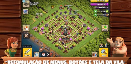 Clash of Clans vai ganhar uma nova interface: Menus, Botões e Tela da vila serão reformulados Nova interface do Clash of Clans