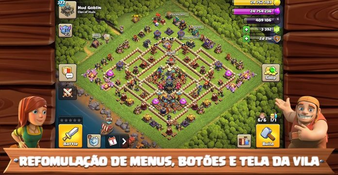 Nova interface Clash Nova interface do Clash of Clans