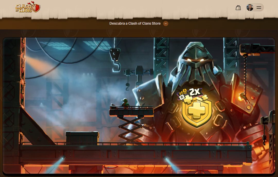 Teaser temporada de novembro na Supercell Store Bilhete Dourado pontos em dobro